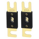 400A ANL Fuse Gold Tone Black 2 Pack for Car Audio System