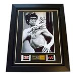 BRUCE LEE SIGNED ENTER THE DRAGON FILM CELLS FRAMED OR MOUNTED INCLUDES COA