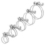 KCT UNIVERSAL DOUBLE WIRE HOSE CLIP ADUSTABLE WORM DRIVE CLAMP FOR TUBE PIPE