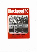 Blackpool v Swansea Friendly Football Programme 1981/82