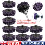 10-50 Poly Strip Disc Wheel 50mm Paint Rust Removal Clean Grinding Angle Grinder