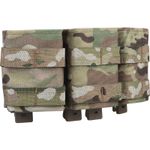 WST Tactical Mag Pouch Triple Mag Carrier FAST 7.62mm MOLLE Pouch Open Top Camo