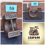 Vintage Cast Iron Bar Weight 2lb Two Pounds Ref 059B