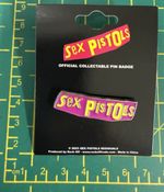 Sex Pistols Classic Pink And Yellow Logo High Quality Metal Badge Official Item