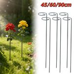6-100pack Round Metal Plant Supports Stake For Peonies Hydrangea Tomatoes Garden