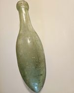 Antique Aqua Glass Bottle