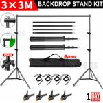 10×10FT Backdrop Stand Frame Heavy Duty Thick Photography Background Adjustable