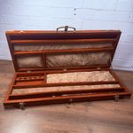 Vintage Brass Bound Wooden Shotgun Gun Case G.C.H. Cleaning Rods Fitted