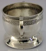 ARTS and CRAFTS LIBERTY & Co STERLING SILVER PLANISHED HAMMERED BOWL 1922 RARE