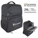 Guinness Cooler Backpack 24L Insulated Bag with Padded Straps & Side Pockets