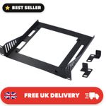 10-Inch Mini ITX Shelf - Durable Black Rack Mount with Optimized Ventilation