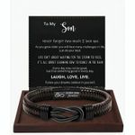 Leather Bracelet Gifts For Him, Husband, Dad, Fathers, Birthday Men Gifts UK