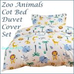 Zoo Animals Duvet Cover Set Cot Bed Bedding Bed NEW Children's Bedding Set