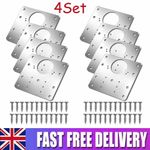 8X Kitchen Cupboard Door Hinge Repair Kit Plate and Fixing Screws Cabinet Hinges