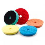 SPTA 5x 3/5/6 Inch Hex-logic Beveled Sponge Polishing Buffing Pads for Polisher