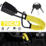 Car Steering Wheel Lock to Seat Belt Anti-Theft Handbag Lock Device Adjustable