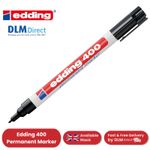 Edding 400 Permanent Marker Long-Lasting Ink for Home & Office Black - Pack of 1