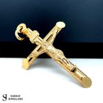 9ct Genuine Yellow Gold Crucifix Cross Pendant Jesus Brand New 375 Hallmarked
