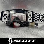 MOTOCROSS MX ROLL-OFF GOGGLES Scott Prospect Roll-off Goggles. Race Black White.