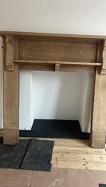 Brushed Slate Custom Cut T-Shape Hearth