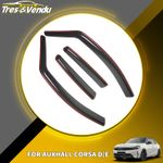 VAUXHALL Corsa D/E 5 Door Hatchback 06-19 Wind Deflectors 4Pcs 1.5mm 8Clips