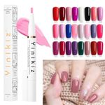 Gel Polish Nail Pen 3 in 1 Manicure One Step Nail Varnish Hybrid Base & Top Coat