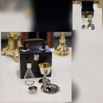 COMMUNION SET 4 PIECE DELUXE GILDED + £5 FREE GIFT VOUCHER - UK STOCKIST