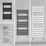 Designer Flat Panel Heated Bathroom Towel Rail Radiator Warmer Heating All Size