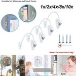 Window Door Cable Restrictor Child Safety Lock UPVC PVC Key Lockable White UK