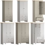 Arlington Wardrobe 2 3 Door 2 Drawer Bedroom Clothes Storage Shelving Furniture