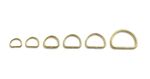 Welded D-Ring Brass Plated 12mm - 38mm Metal Webbing Bag Straps x1 - x50