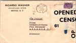 MEXICO 1940 POSTAL HISTORY WWII DUAL CENSORED COVER TO GERMANY VIA ITALY CANC DF