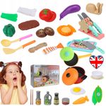 35Pcs Kids Kitchen Toy Set Pretend Play Cooking Accessories Kitchen Role-Playing
