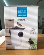 BIRD GARDENLIFE BREED'R Plastic Bird House, Round, Post Mount, White/Black