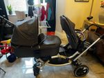 ABC Design Zoom Double Pram Diamond Asphalt Grey Full Set + Extras