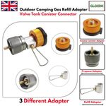 Outdoor Camping Gas Refill Adapter Valve Gas Stove Tank Canister Connector