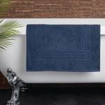 pack of 2, Mitre Essentials Nova Bath Mat Towel Blue Navy - Towel