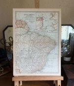 1903 South America Maps x2 Brazil Argentina Chile Britannica Atlas Bartholomew
