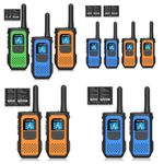 Walkie Talkie Long Range 16 Channel Two Way Ham Radio + 1200mAh Battery Gift Set