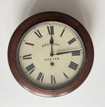 Vintage Mahogany Fuse Dial Wall Clock Gregory Exeter
