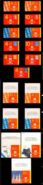 1990s QEII Machin 1st & 2nd etc Barcode SAMPLE Booklets & Point of Sale Cards