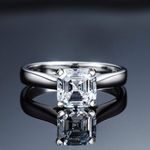 925 Sterling Silver 1.50ct Simulated Diamond Solitaire Engagement Ring size K-T