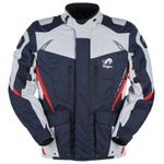 Furygan Apalaches Waterproof Thermal Motorcycle Textile Jacket - Blue Pearl Red