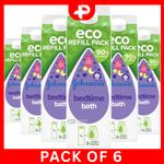 Johnson's Baby Eco Refill Pack Bedtime Bath 90% Less Plastic 1L Pack Of 6