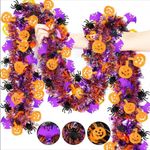 2M Halloween Tinsel Garland Pumpkin Spider Bat Shiny Party Home Tree Decor UK