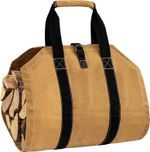 Firewood Carrier Bag Canvas Waxed Large Firewood Log Tote Carrying Indoor Bag/UK