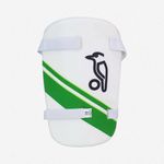 Kookaburra Cricket 500 Outer Thigh Pad - White/Green - Free P&P