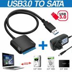 SATA to USB 3.0 2.5/3.5 inch HDD SSD Hard Drive Disk Converter Cable Adapter UK