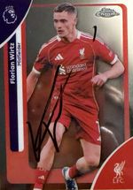Florian Wirtz Liverpool Topps Chrome Premier League 2026 Hand Signed Card