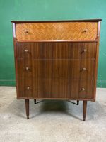 UNIFLEX  WALNUT 4 DRAWER CHEST OF DRAWERS MID CENTURY RETRO PETER HAYWARD